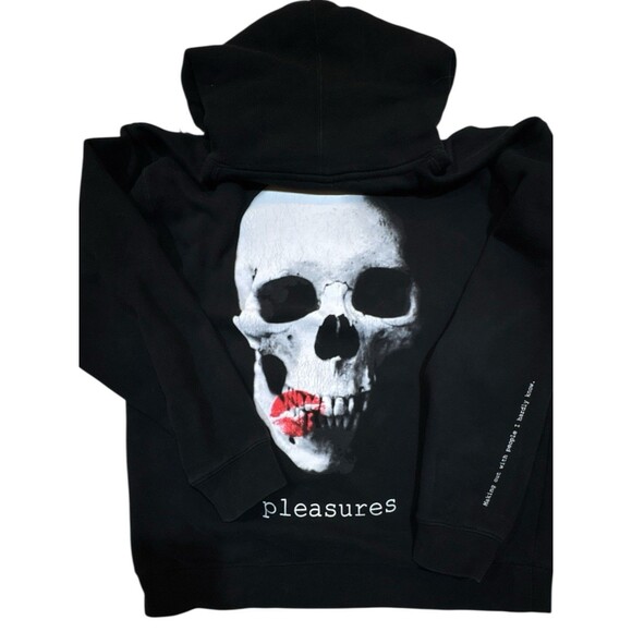 Pleasures Other - Pleasures Skull Graphic Hoodie “Making Out” - Size Large Streetwear - Punk Goth
